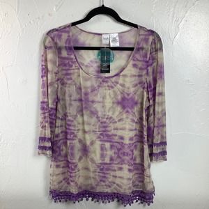 INC beach Swinsuit cover up shear trimmed Size XL NWT